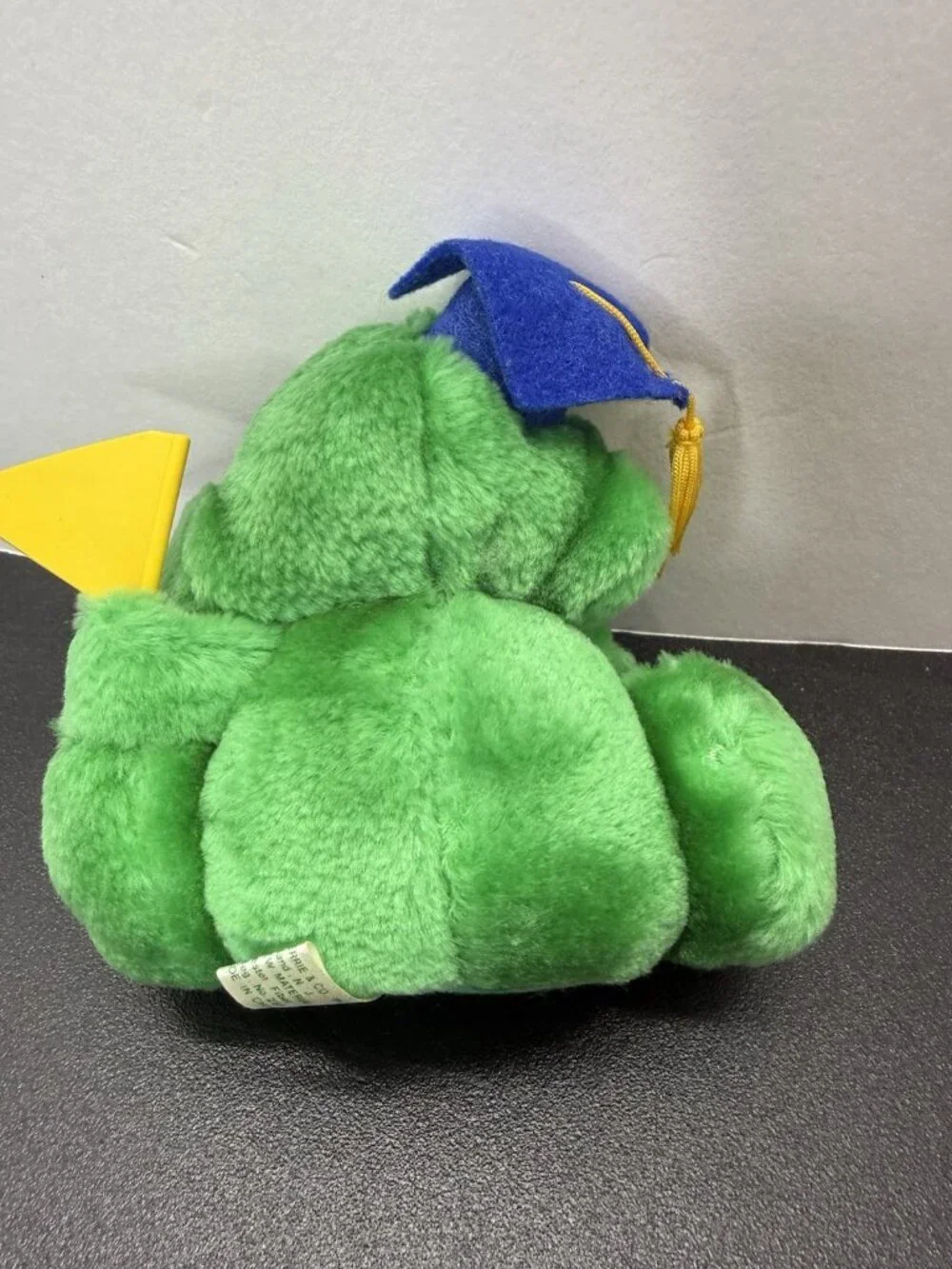 Vintage Russ Graduation Frog Toad Plush Green 5” KISS Me I’m A Graduate Sign